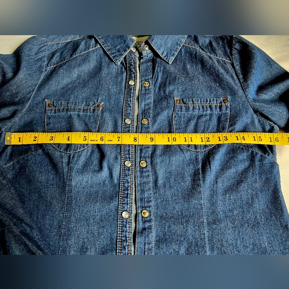 Denim Button Down Shirt Sz. XS - Picture 2 of 4